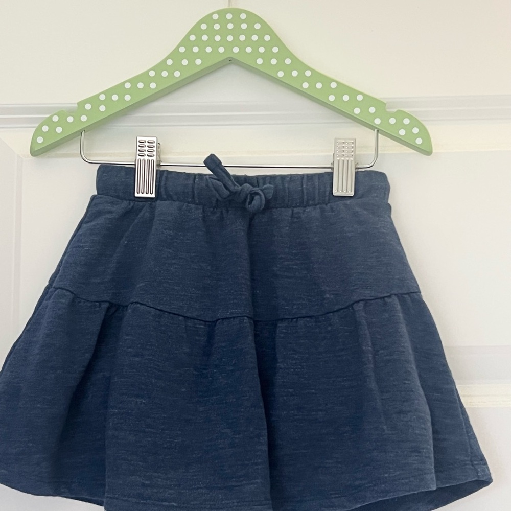Little Girls Navy Blue Tiered Scooter Skort